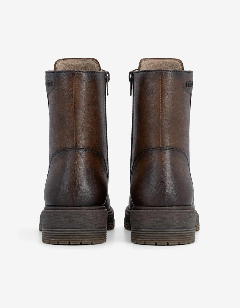 Rieker 75800 Womens Ankle Boots Mahogany