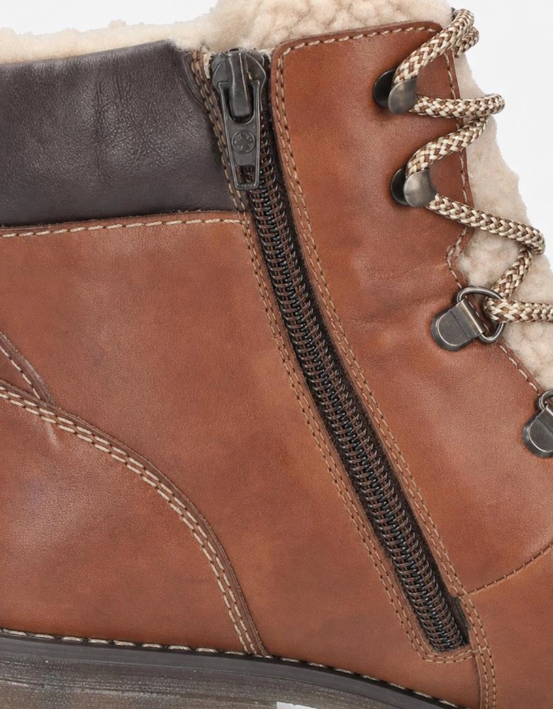 Rieker 79523 Womens Ankle Boots Nut-Antique/Clay