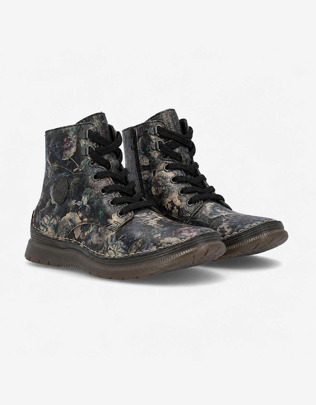 Rieker 53632 Womens Ankle Boots Black-Pastel/Antique