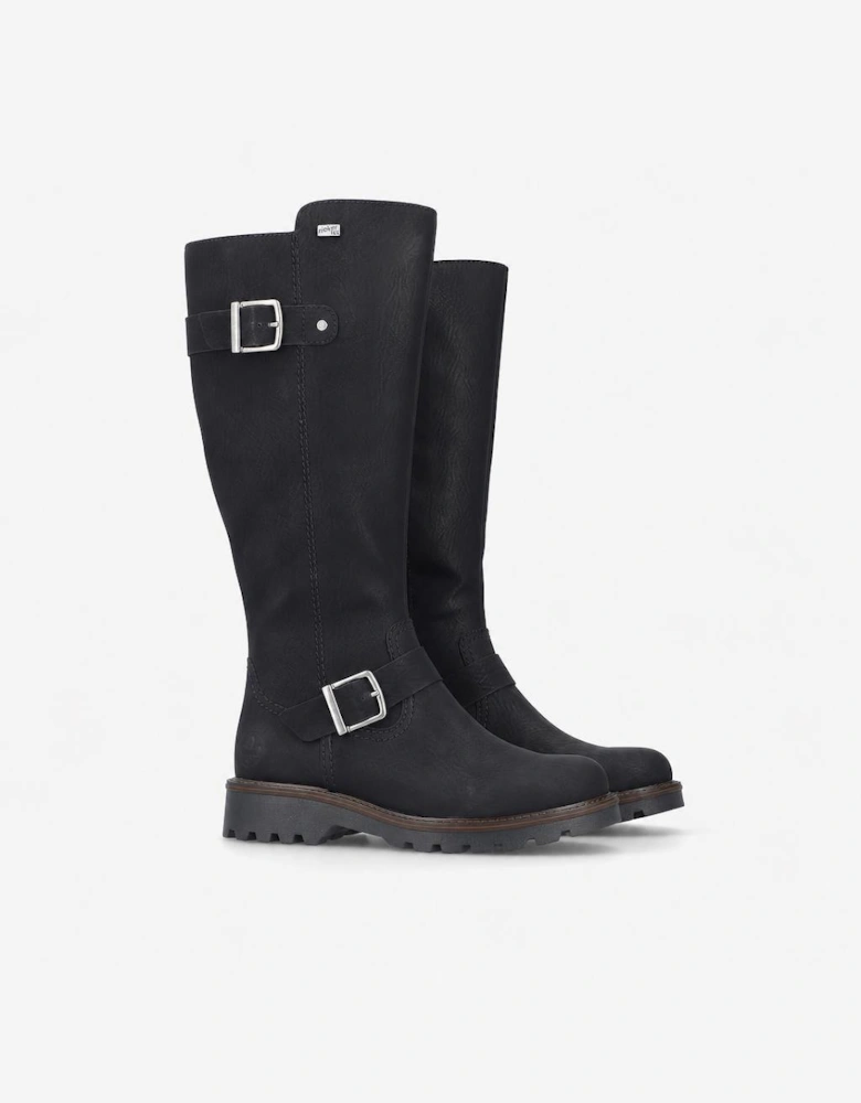 Rieker 73292 Womens Knee High Boots Black