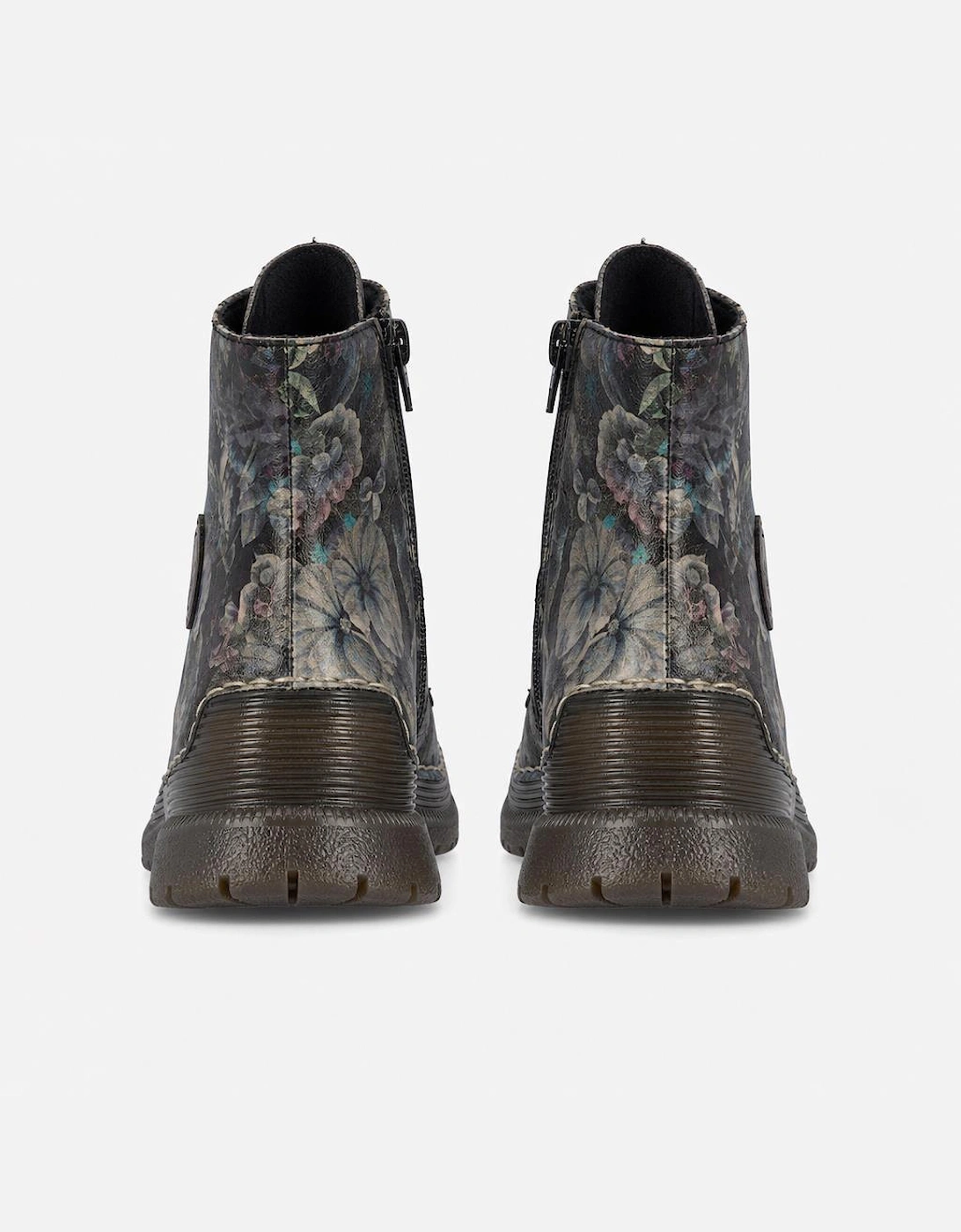 Rieker 53632 Womens Ankle Boots Black-Pastel/Antique