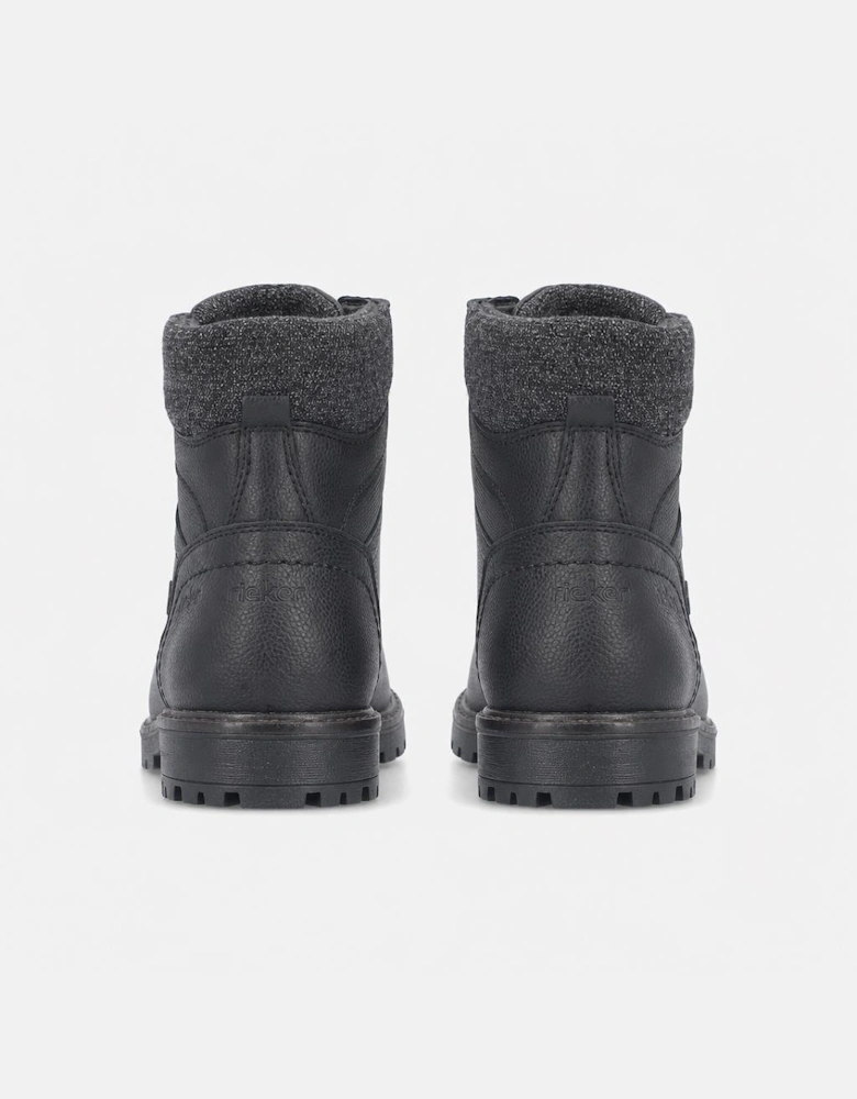 Rieker F3616 Mens Ankle Boots Black/Granite