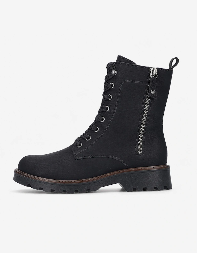 Rieker 73210 Womens Biker Boots Black