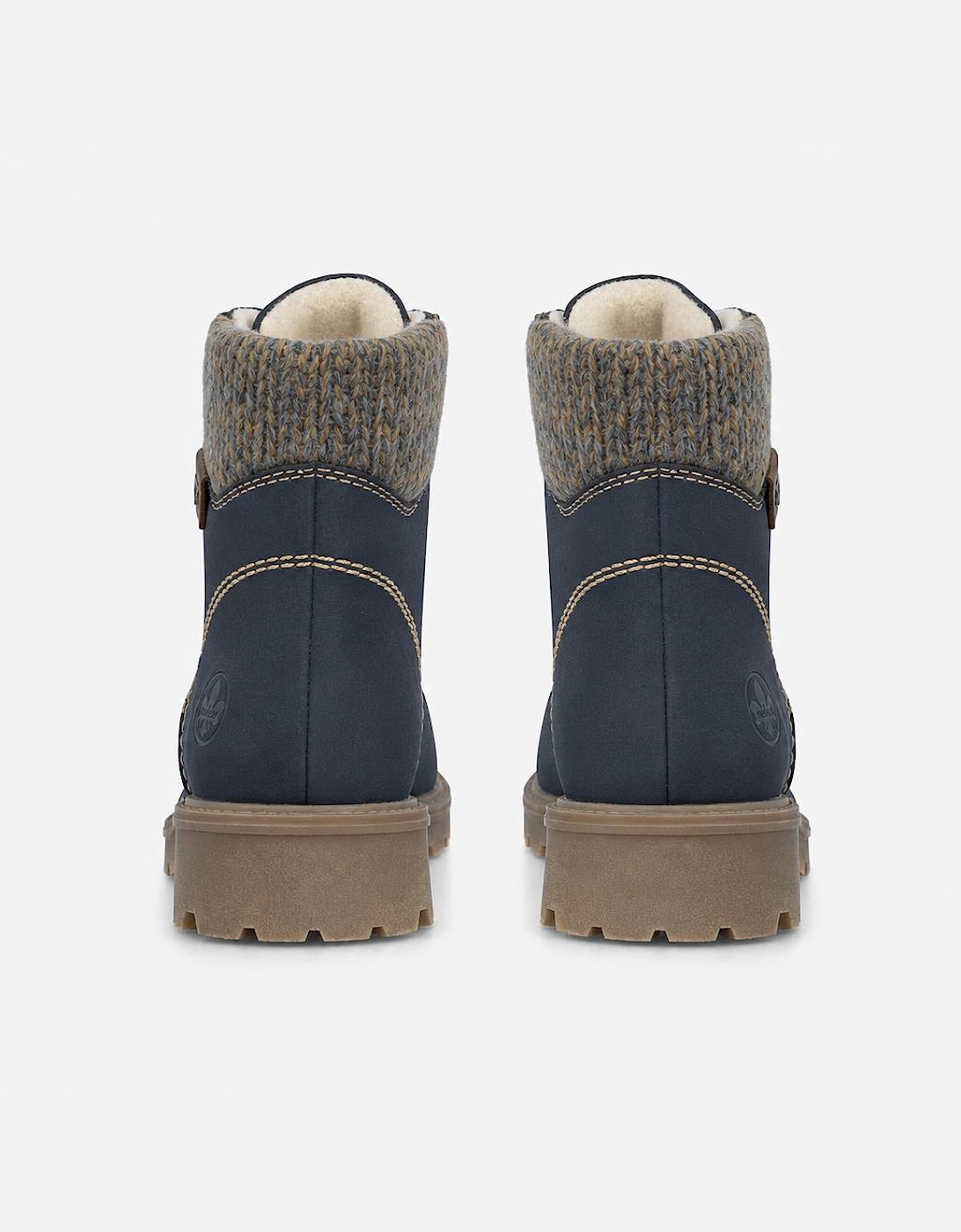 Rieker 73220 Womens Biker Boots Blue