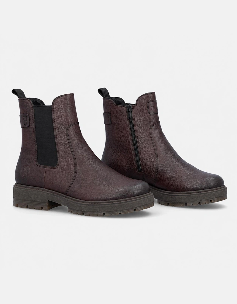Rieker 75860 Womens Chelsea Boots Cherry