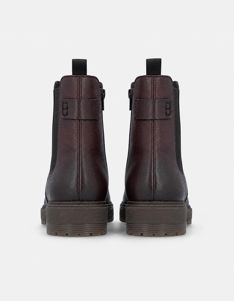 Rieker 75860 Womens Chelsea Boots Cherry