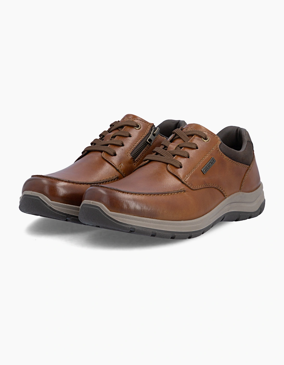 Rieker 03607 Mens Lace-Up Shoes Nutmeg/Brown/Dark Brown
