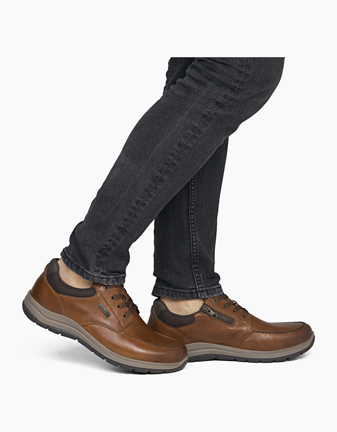 Rieker 03607 Mens Lace-Up Shoes Nutmeg/Brown/Dark Brown