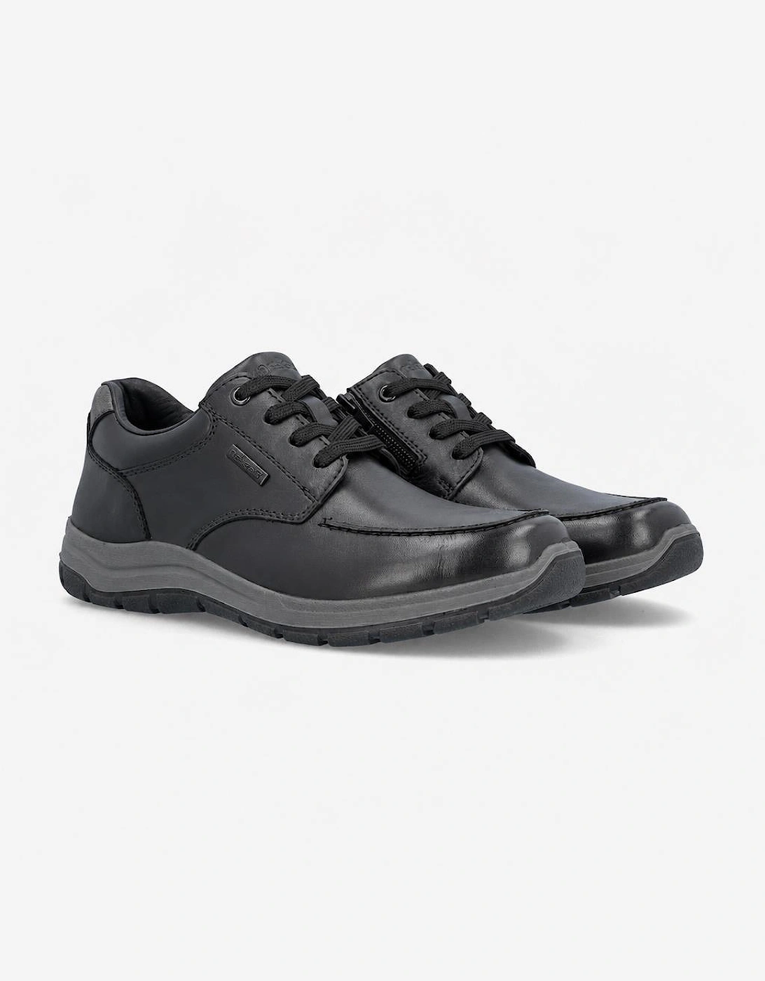 Rieker 03607 Mens Lace-Up Shoes Black/Smoke