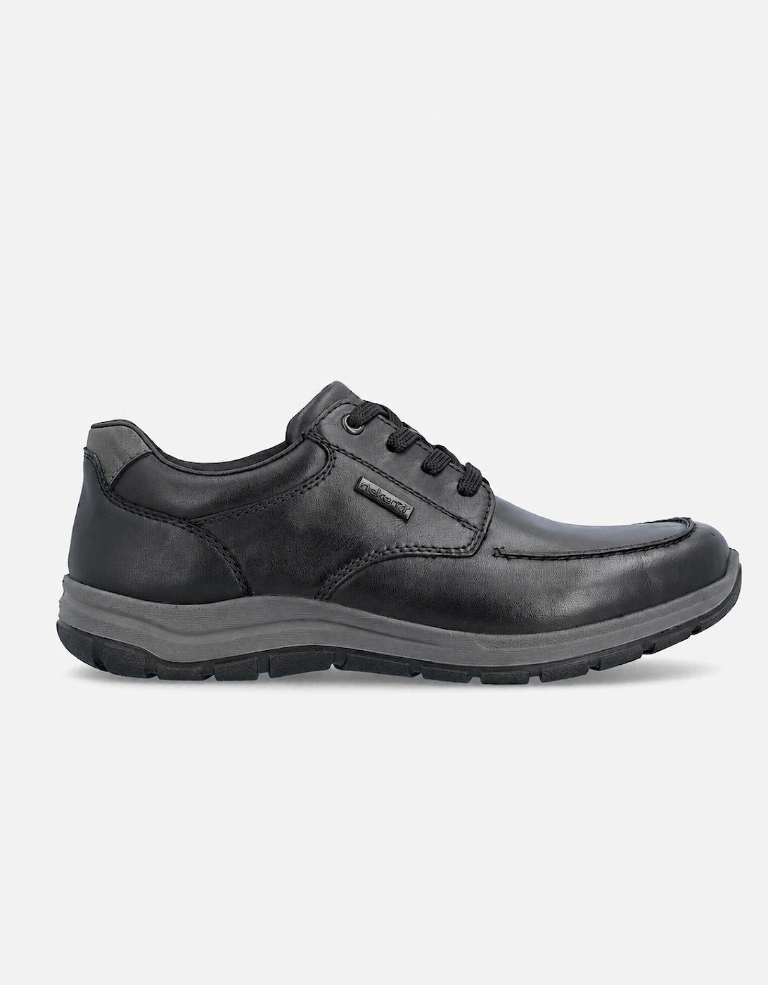 Rieker 03607 Mens Lace-Up Shoes Black/Smoke