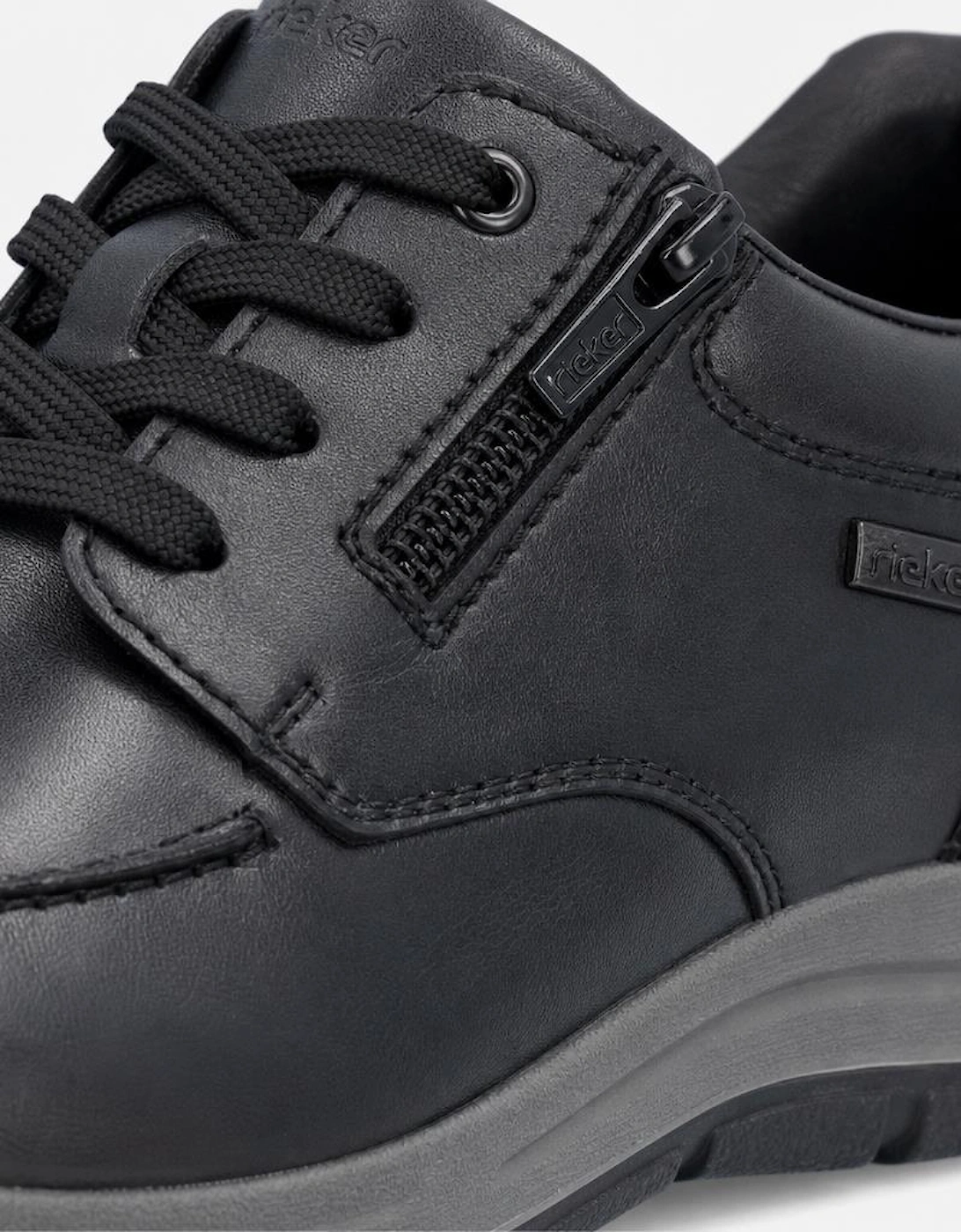Rieker 03607 Mens Lace-Up Shoes Black/Smoke