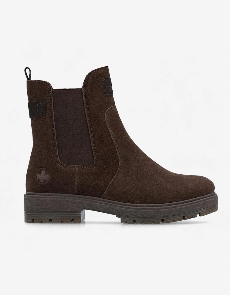 Rieker 75860 Womens Chelsea Boots Mocha/Nougat