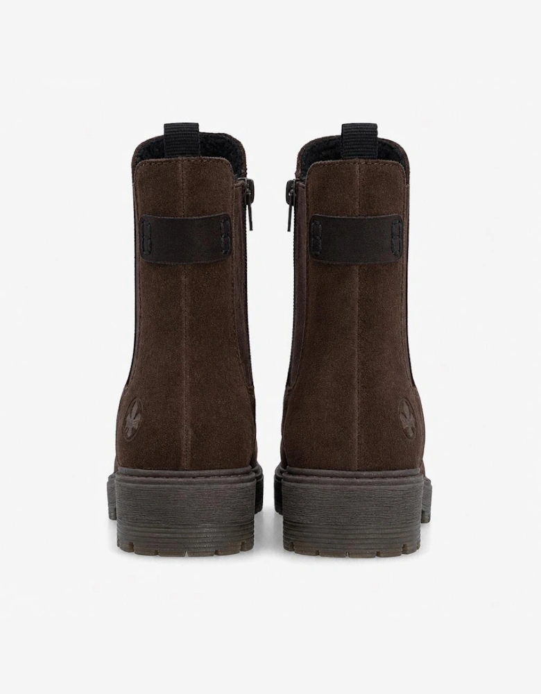 Rieker 75860 Womens Chelsea Boots Mocha/Nougat