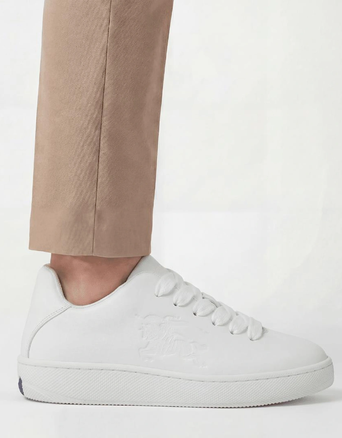 Burberry Leather Padded Trainers in White