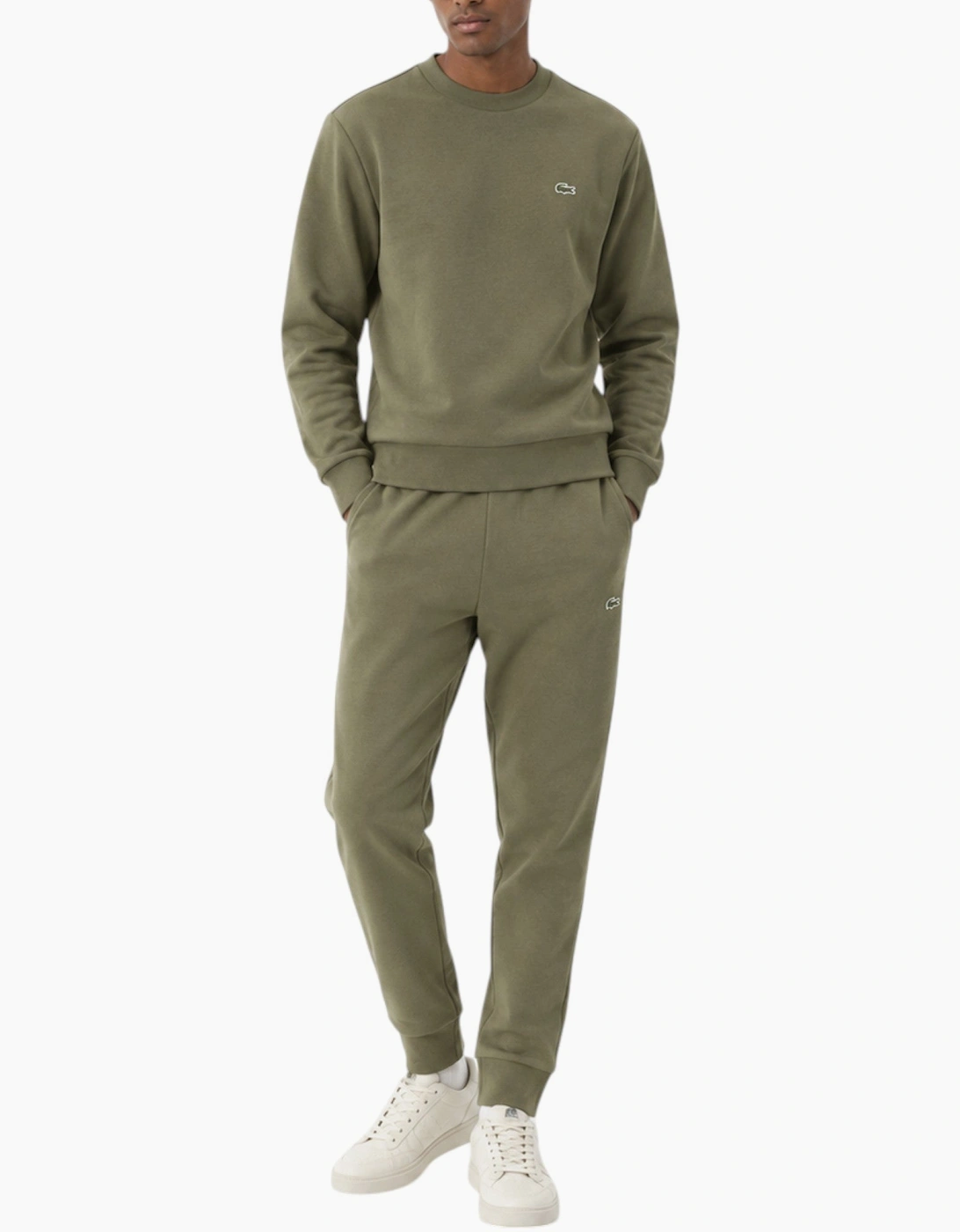 Lacoste Mens Tracksuit  Crew Neck Sweatshirt Fleece Jogger Sportswear