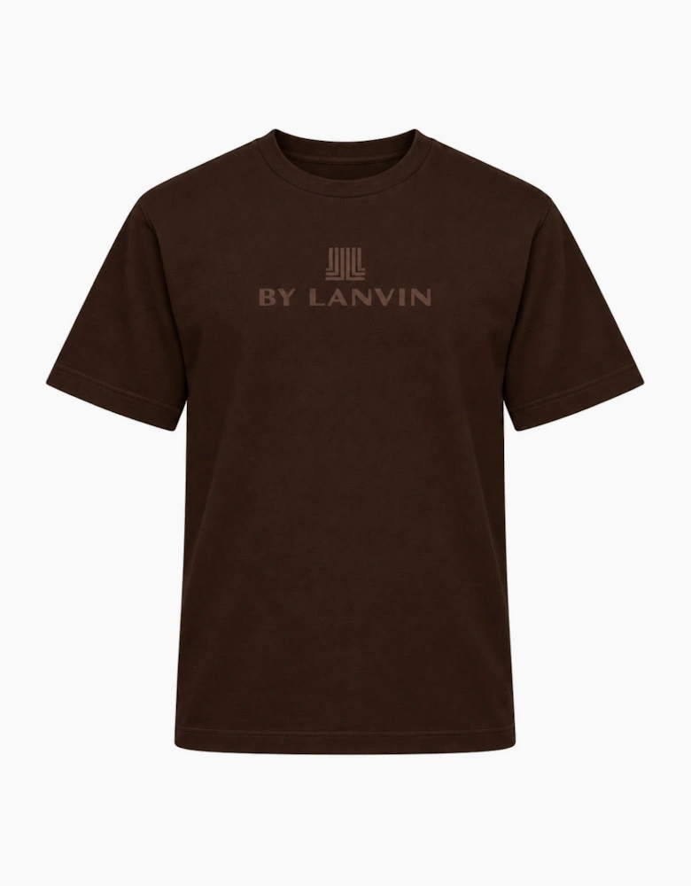 By Lanvin Central Logo Dark Brown T-Shirt