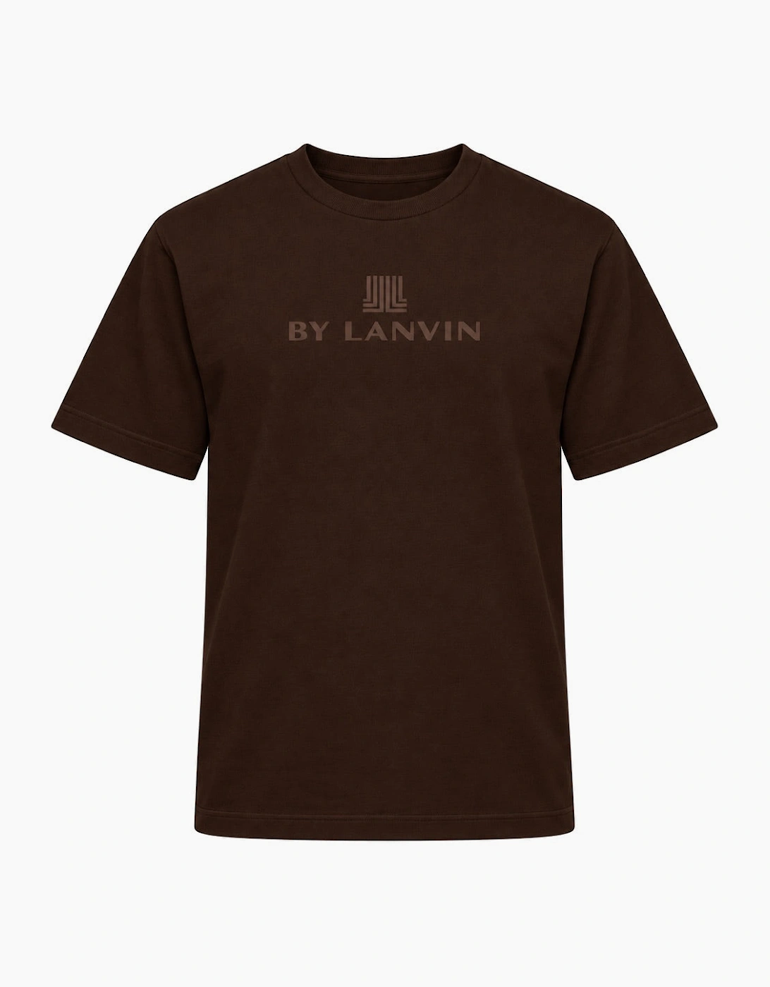 By Lanvin Central Logo Dark Brown T-Shirt