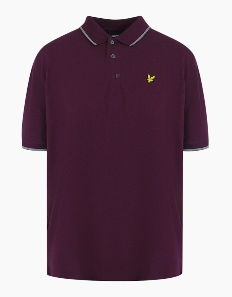 Lyle & Scott Tipped Big & Tall Burgundy Polo Shirt