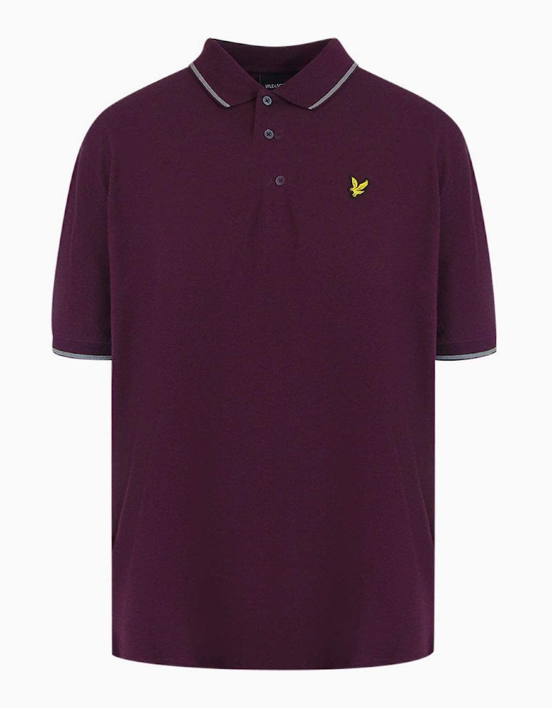 Lyle & Scott Tipped Big & Tall Burgundy Polo Shirt