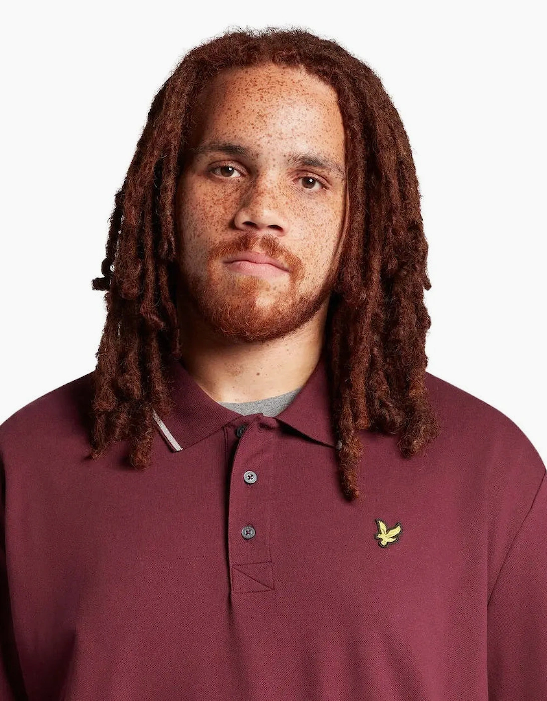 Lyle & Scott Tipped Big & Tall Burgundy Polo Shirt