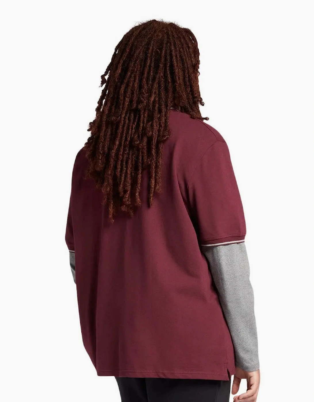 Lyle & Scott Tipped Big & Tall Burgundy Polo Shirt