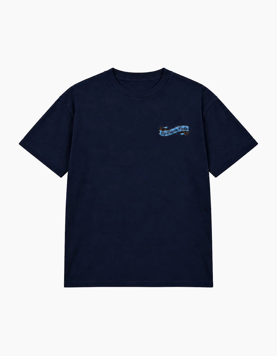 By Lanvin Paris Ribbon Logo Navy Blue T-Shirt