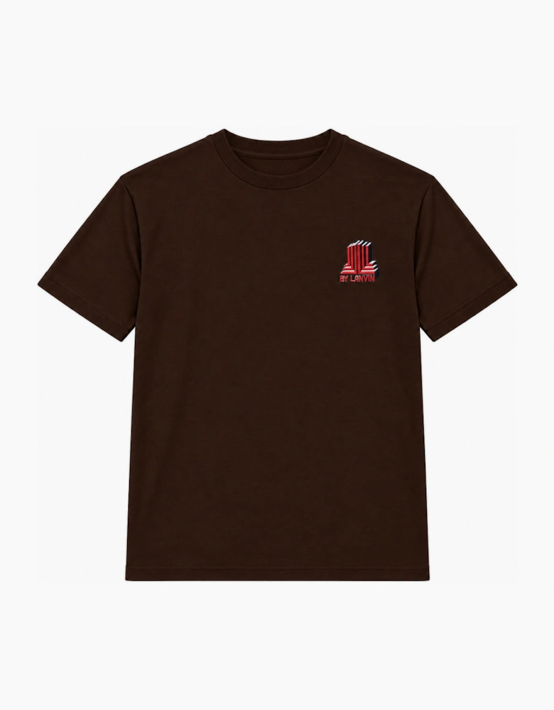 By Lanvin Block Logo Dark Brown T-Shirt