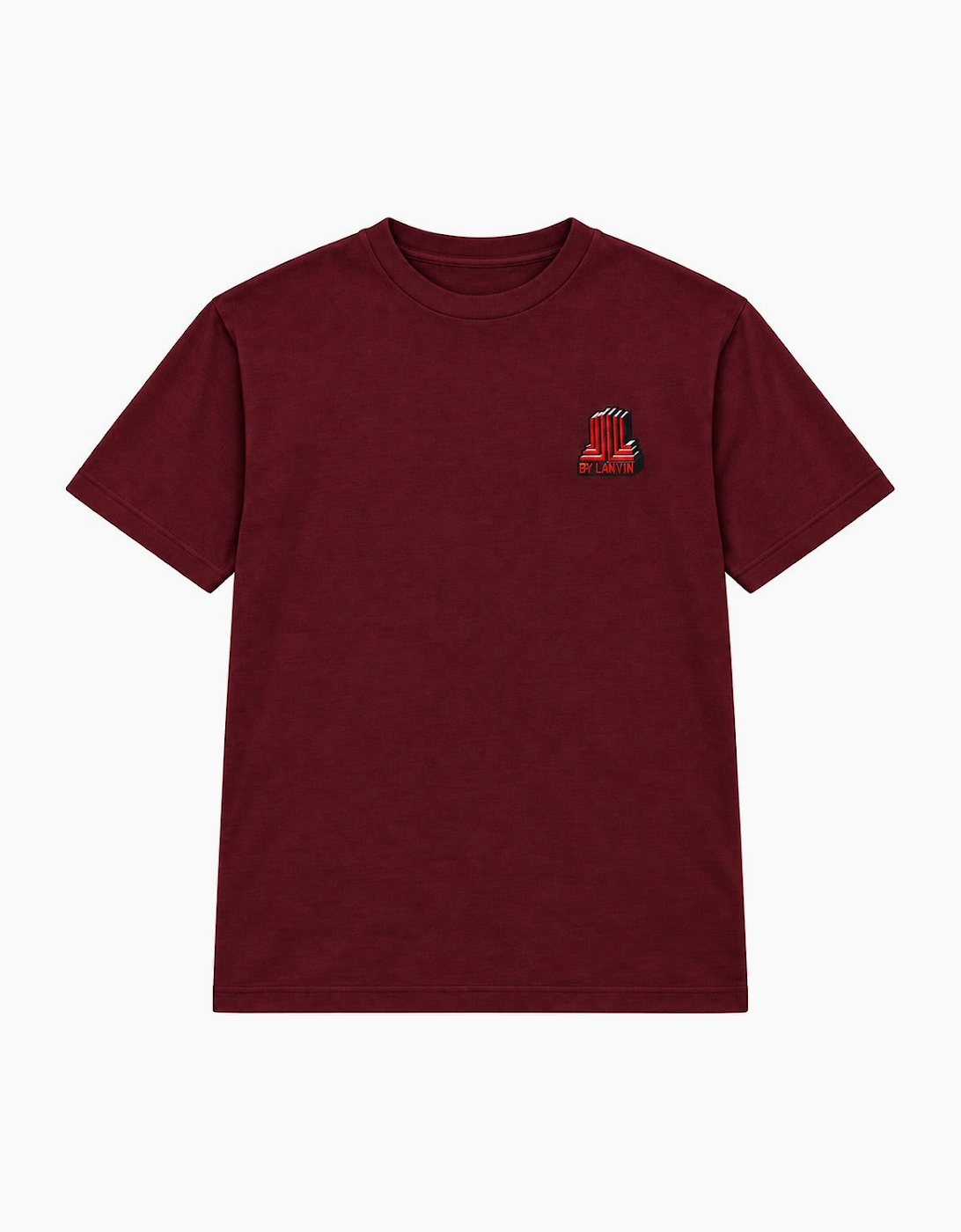 By Lanvin Block Logo Burgundy T-Shirt