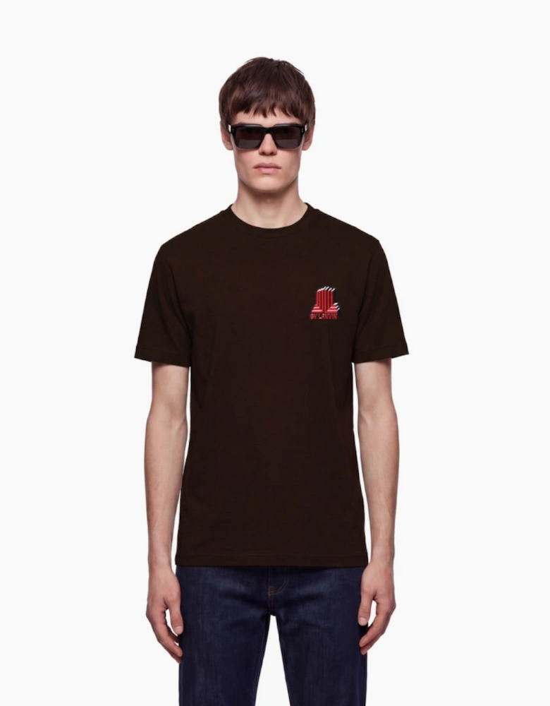 By Lanvin Block Logo Dark Brown T-Shirt