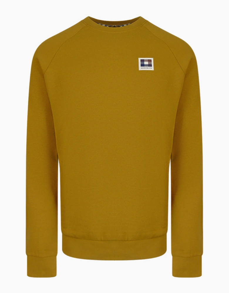 Aquascutum Active Patch Crewneck Chai Tea Jumper