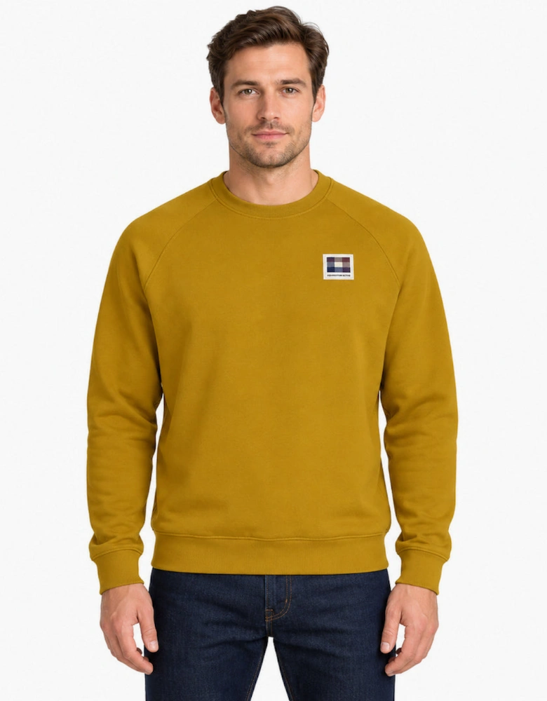 Aquascutum Active Patch Crewneck Chai Tea Jumper