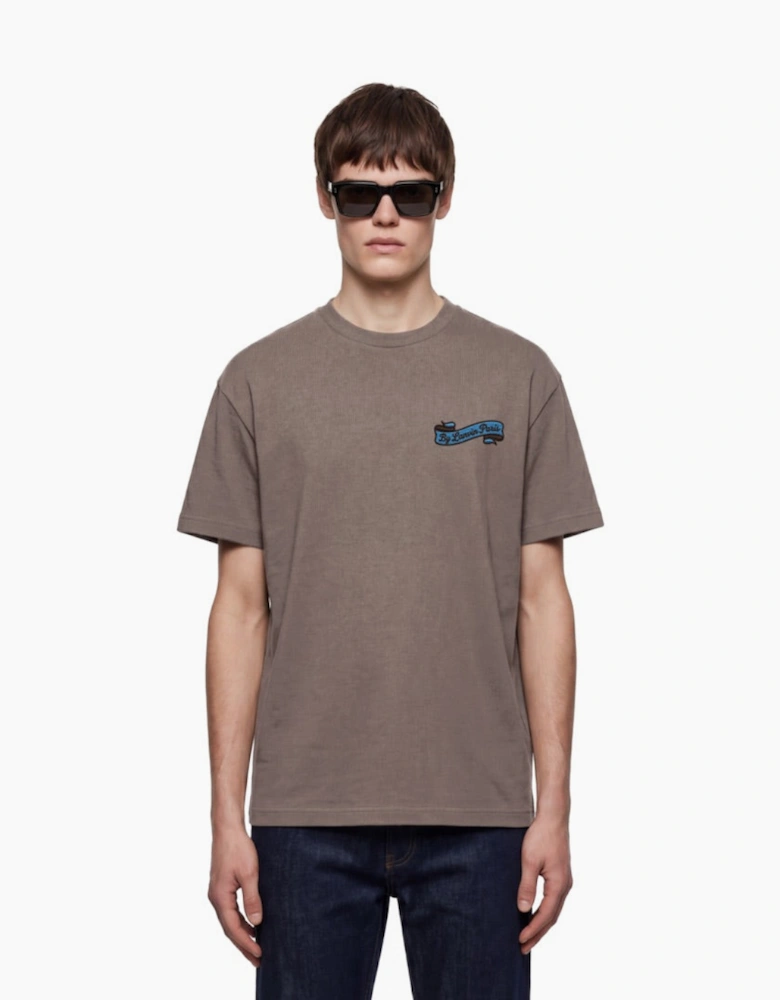 By Lanvin Paris Ribbon Logo Brown T-Shirt