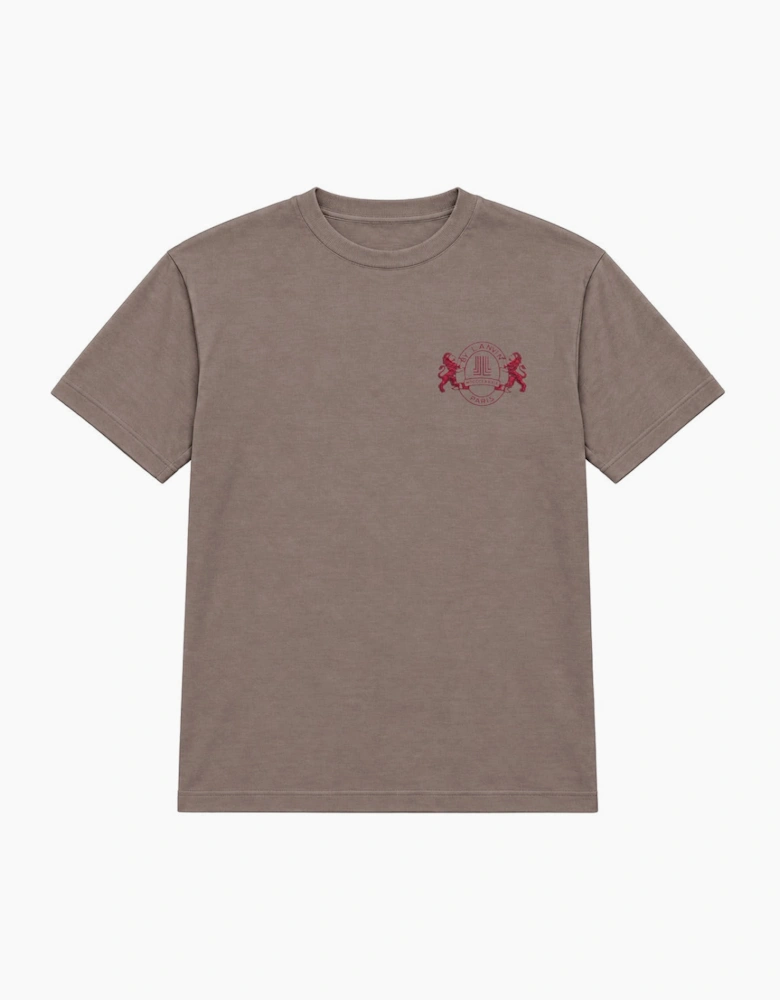 By Lanvin Paris Shield Logo Brown T-Shirt