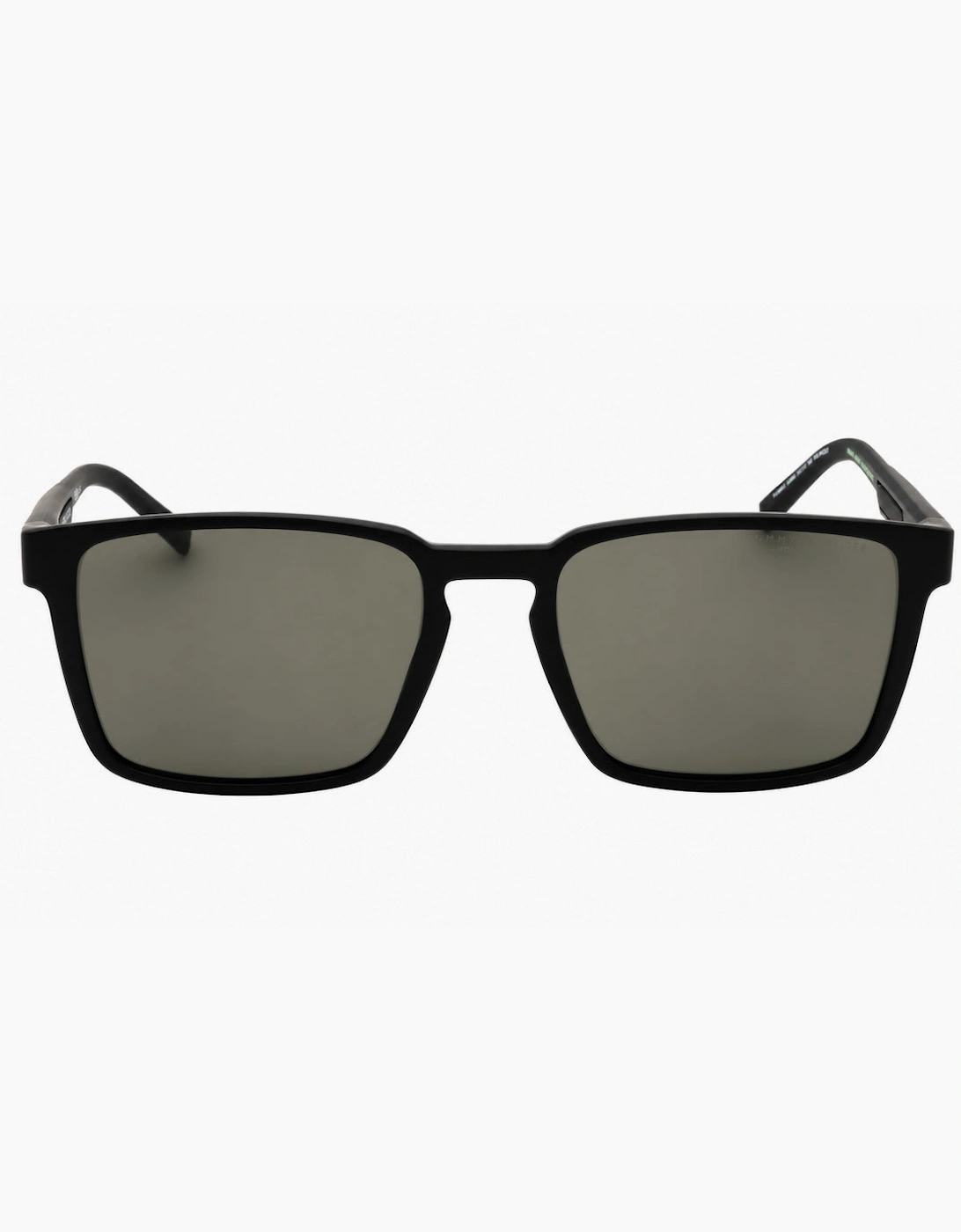 Tommy Hilfiger Polarized Lens Rectangular Black Sunglasses