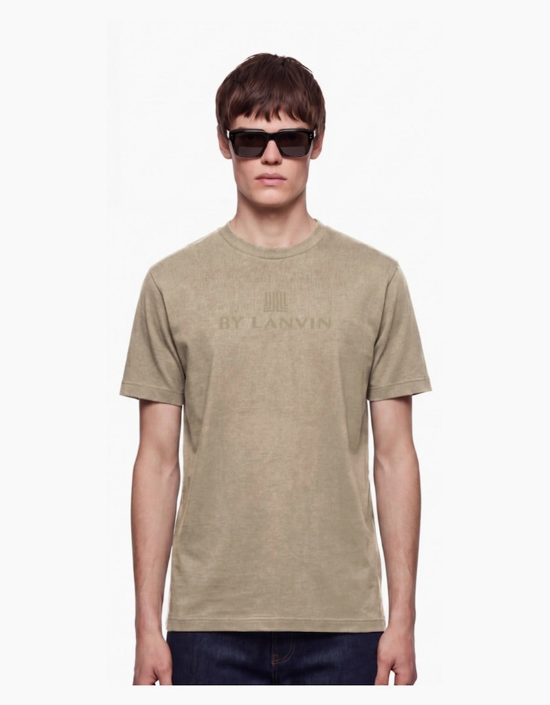 By Lanvin Central Logo Taupe T-Shirt