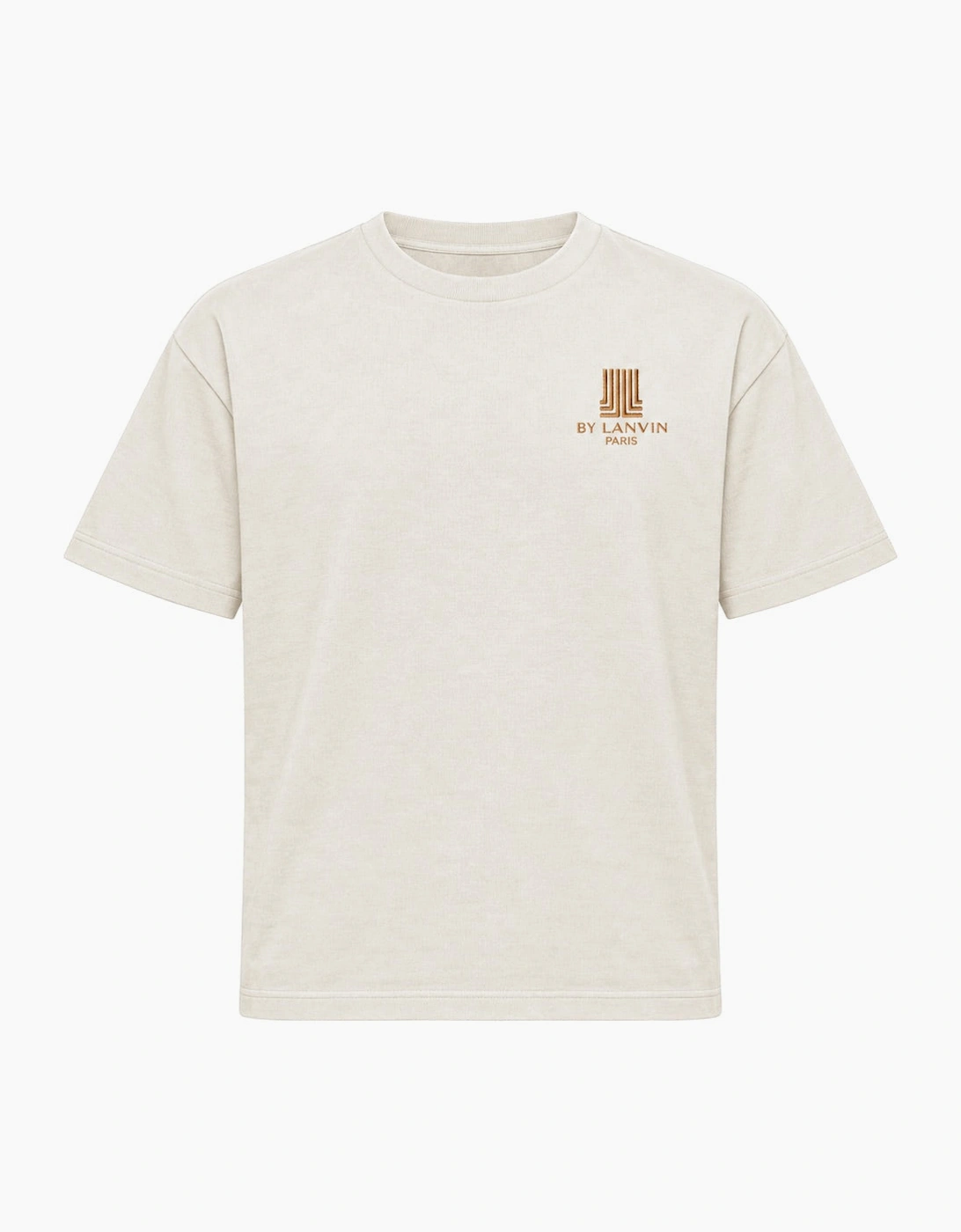 By Lanvin Paris Chest Logo Beige T-Shirt