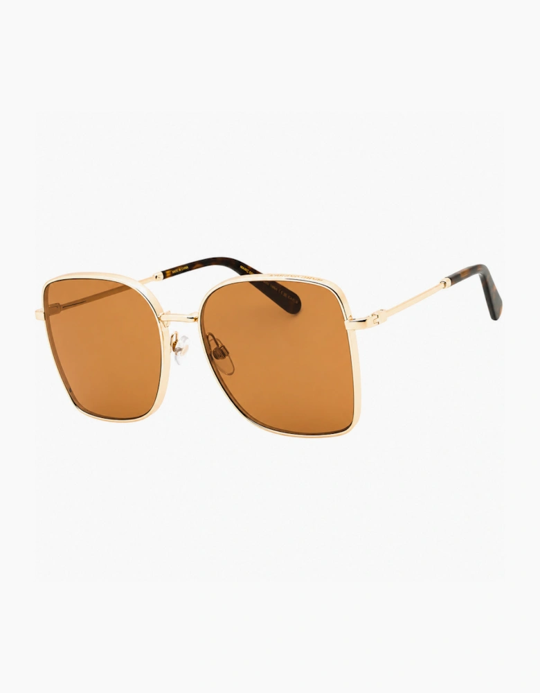 Marc Jacobs Rectangular Gold Frame Sunglasses