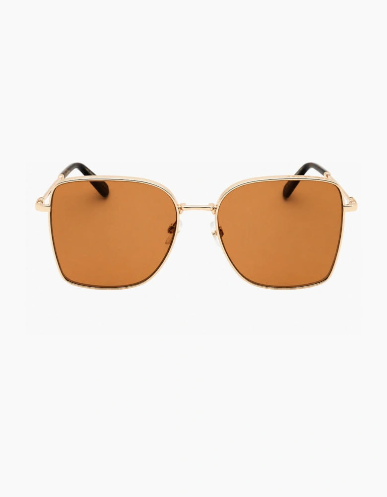 Marc Jacobs Rectangular Gold Frame Sunglasses