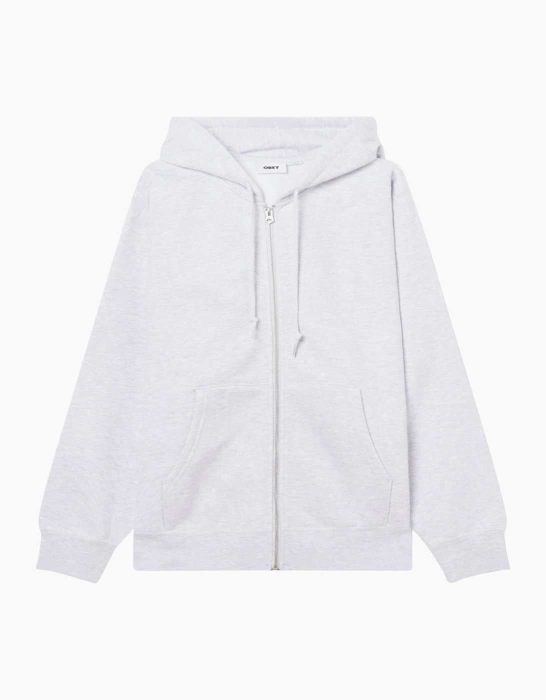 Obey Established Works Bold Zip Ash GREY Hoodie