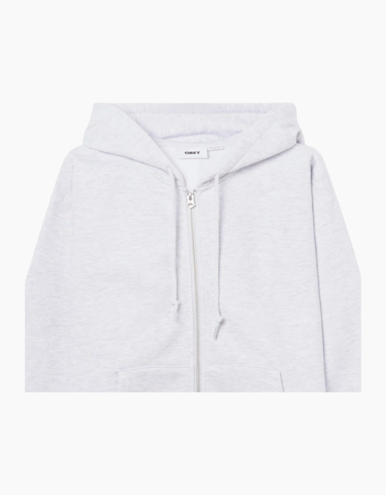 Obey Established Works Bold Zip Ash GREY Hoodie