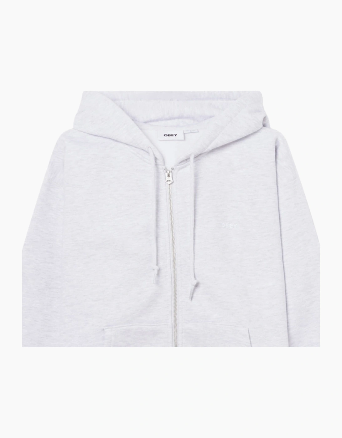 Obey Established Works Bold Zip Ash GREY Hoodie