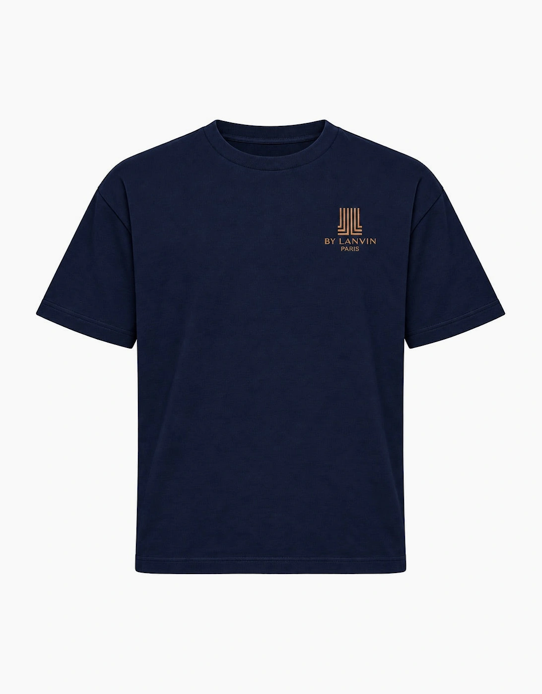 By Lanvin Paris Chest Logo Navy Blue T-Shirt