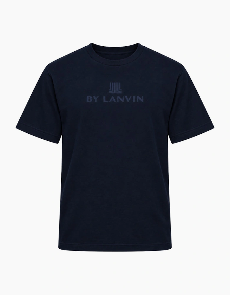 By Lanvin Central Logo Navy Blue T-Shirt