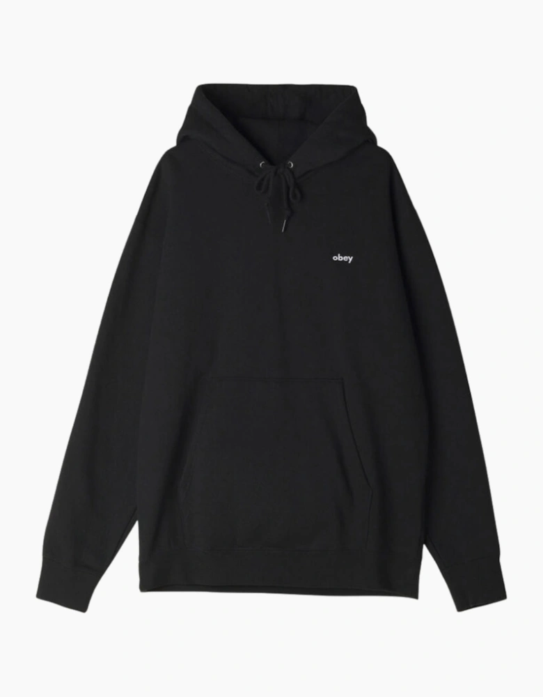 Obey Tab Logo Black Hoodie
