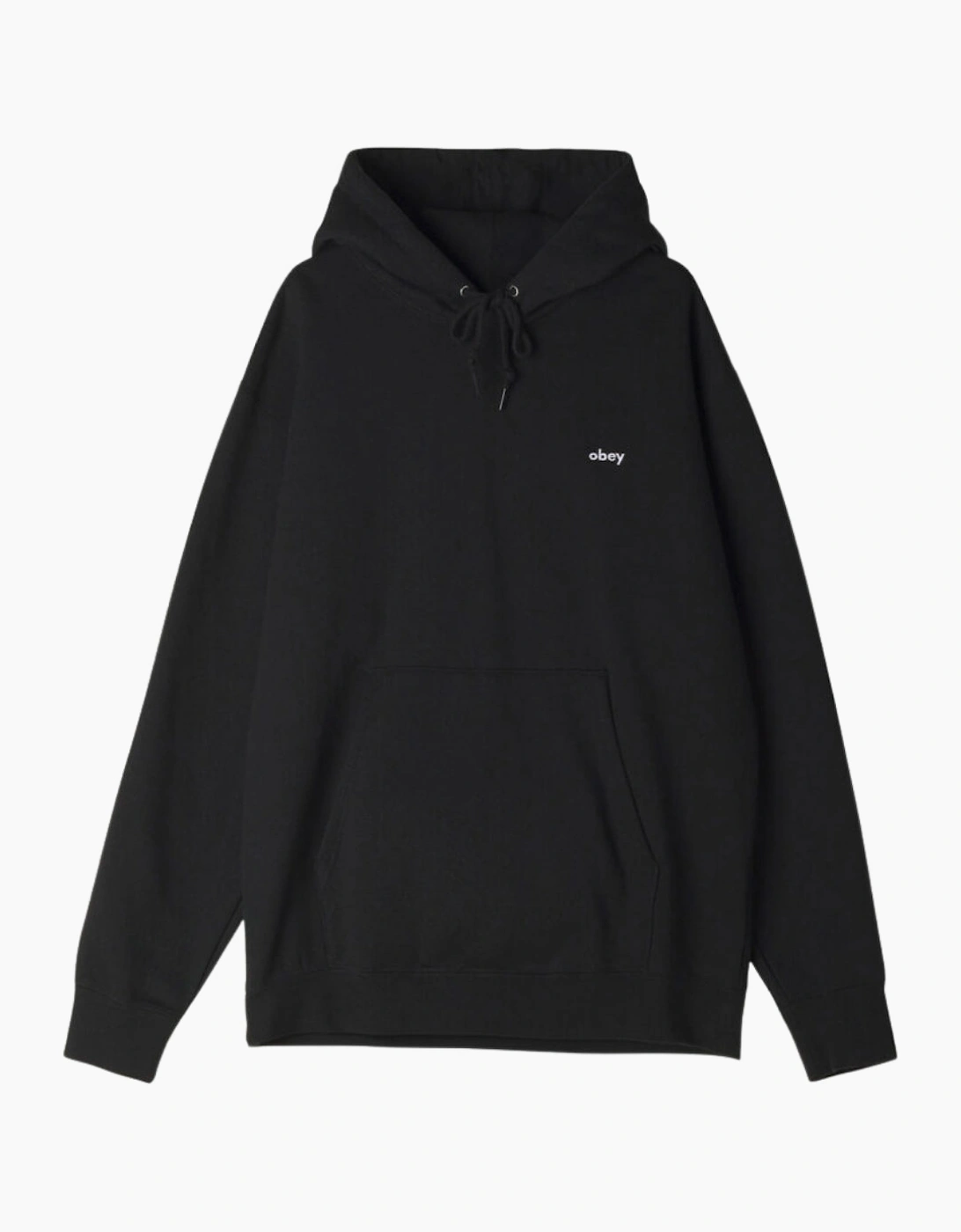 Obey Tab Logo Black Hoodie