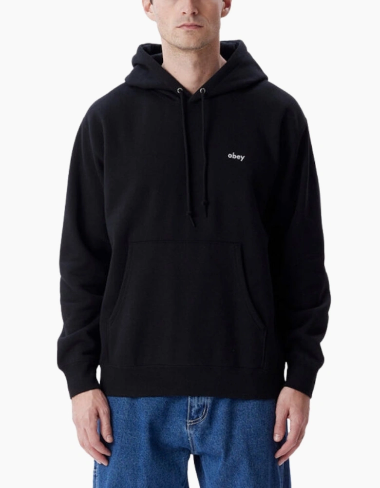 Obey Tab Logo Black Hoodie