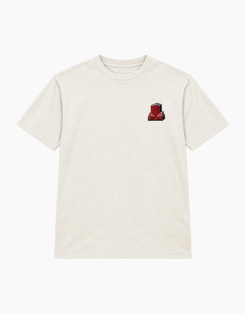 By Lanvin Block Logo Beige T-Shirt