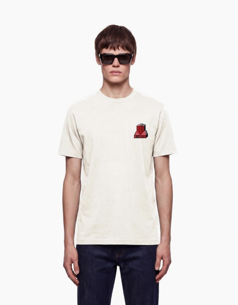 By Lanvin Block Logo Beige T-Shirt