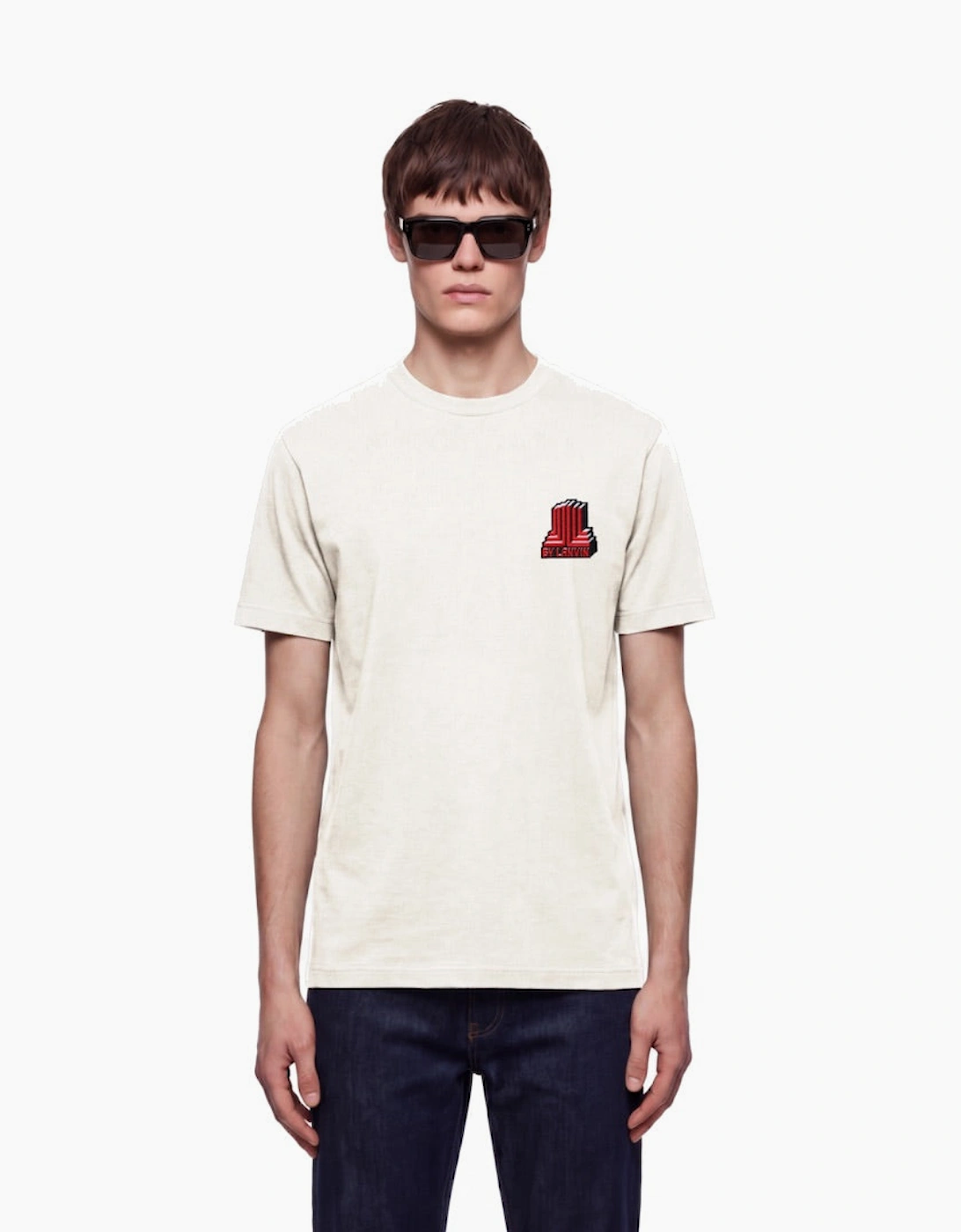 By Lanvin Block Logo Beige T-Shirt