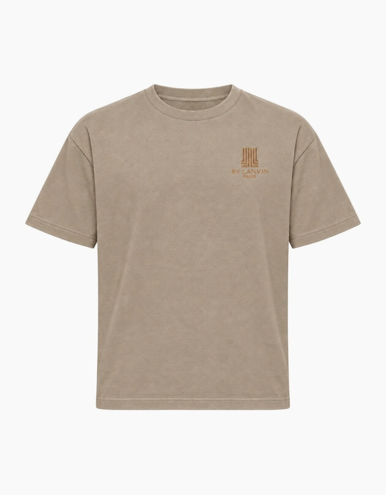 By Lanvin Paris Chest Logo Taupe T-Shirt